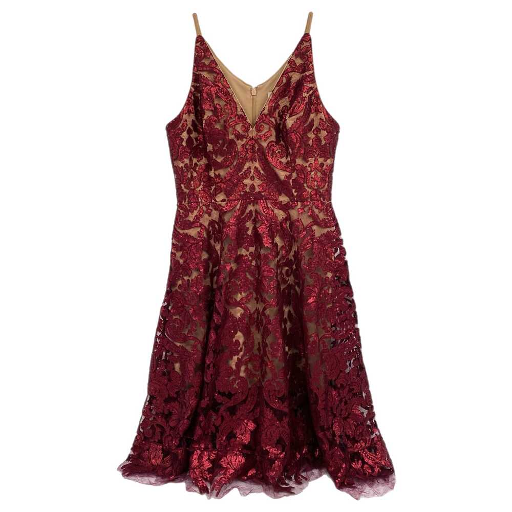 Dress the Population Red Lace Sequin Midi Dress | Women’s XL